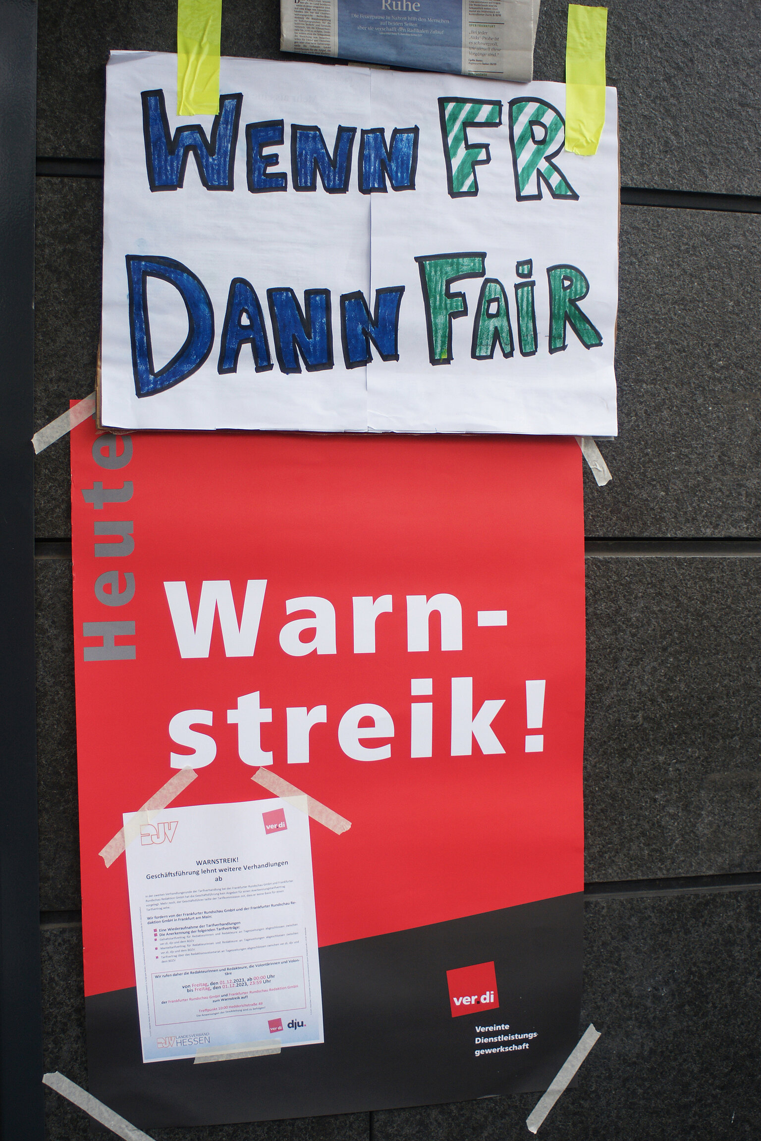 Streik bei der Frankfurter Rundschau – Streik bei der Frankfurter Rundschau